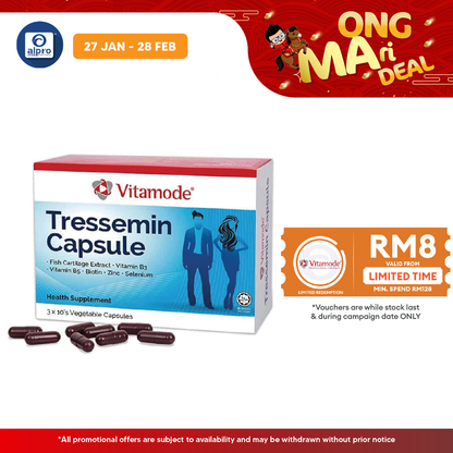 Vitamode Tressemin 520mg Capsule 30s| Nourishes Hair Follicles Alpro Pharmacy