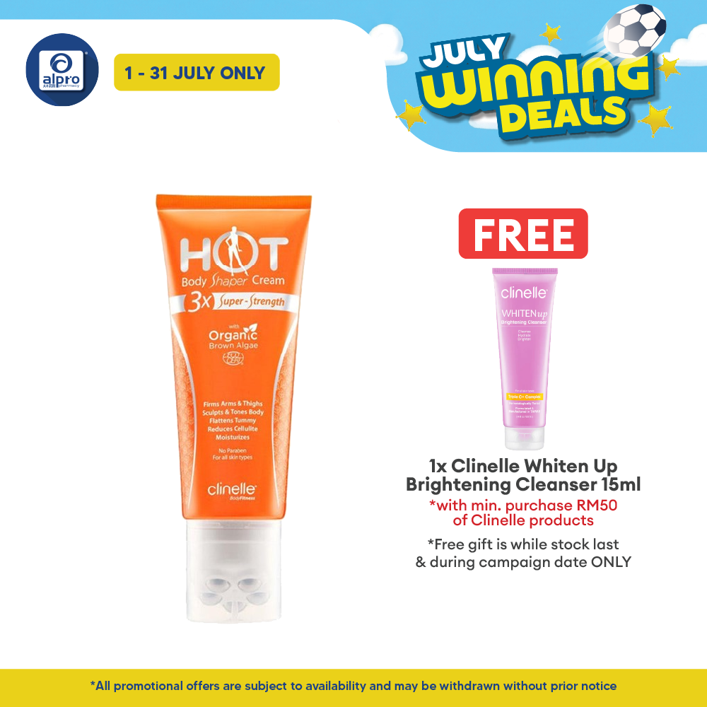 Clinelle Hot Shaper Cream 170ml | Reduces Cellulite & Moisturizes Alpro Pharmacy