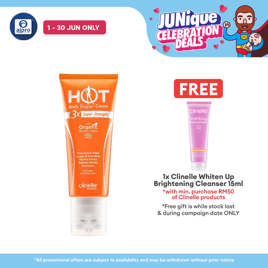 Clinelle Hot Shaper Cream 170ml | Reduces Cellulite & Moisturizes Alpro Pharmacy