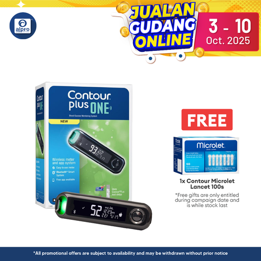 Contour Plus One Meter Starter Pack With Test Strip 25s Alpro Pharmacy