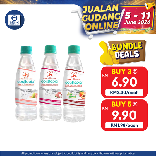 3 Leg Cooling Water Cooltopia 1s x 320ml (Guava/ Lychee) Three Legs
