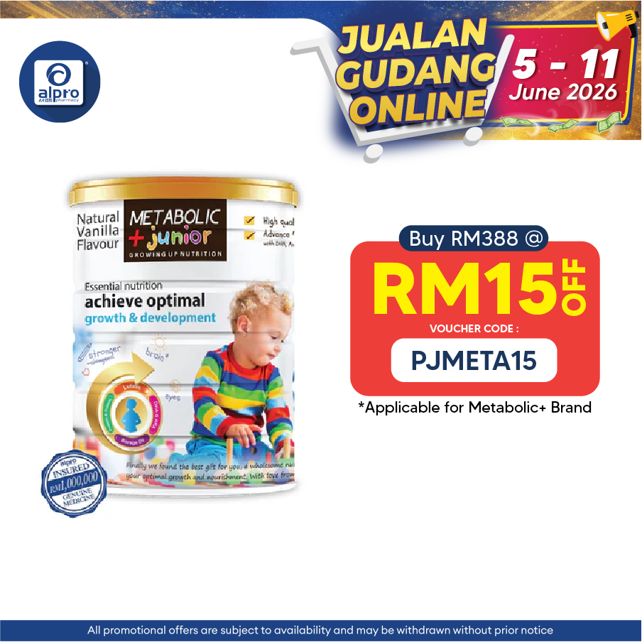 Metabolic + Junior Children's Growing Up Nutrition 350g | For Children Age 1 Year Old & Above Shallop