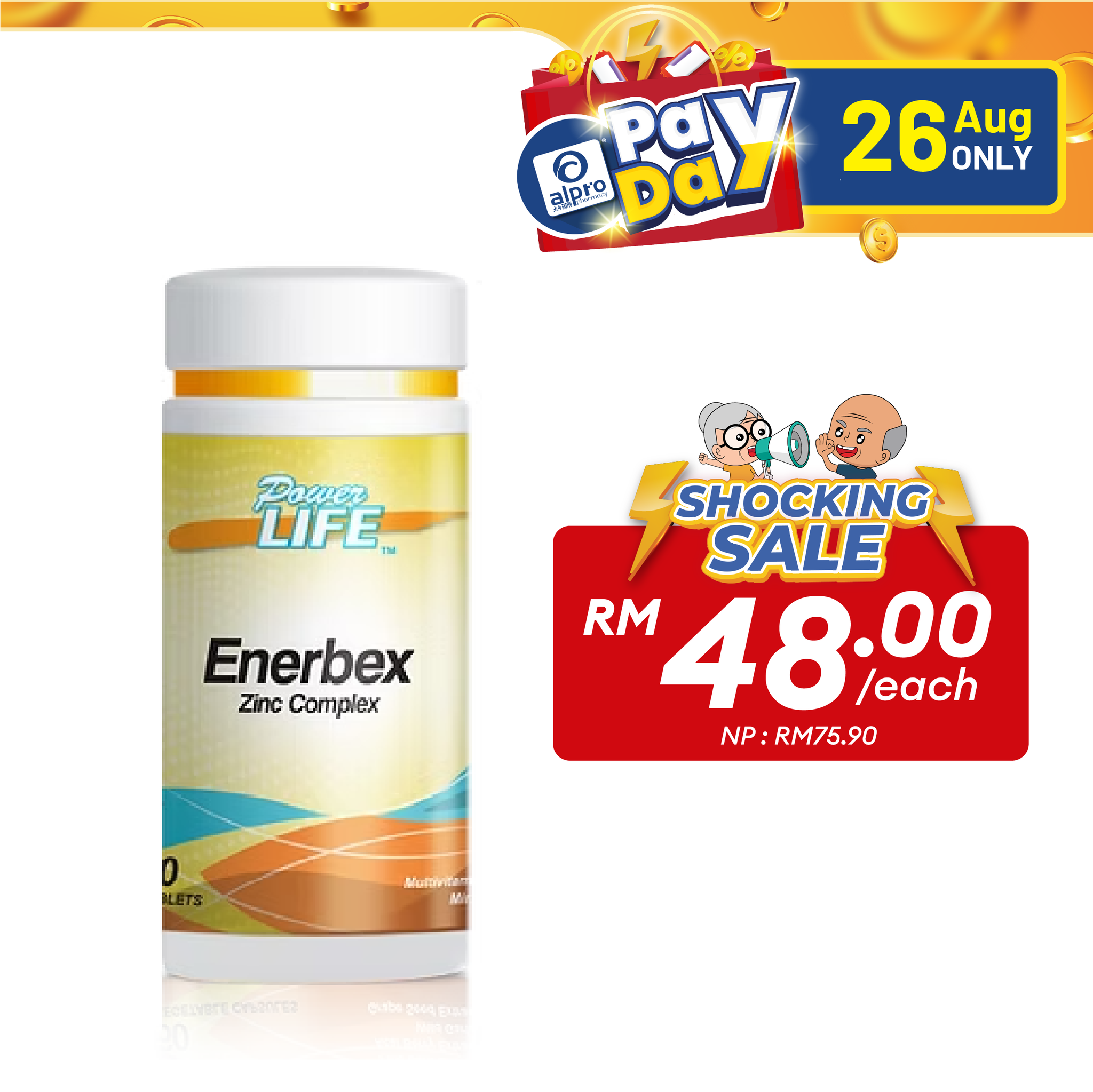 Powerlife Enerbex Zinc Complex 60s Alpro Pharmacy