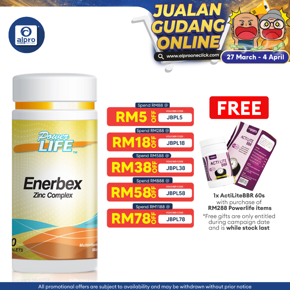 Powerlife Enerbex Zinc Complex 60s Powerlife