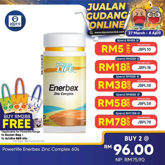 Powerlife Enerbex Zinc Complex 60s Powerlife