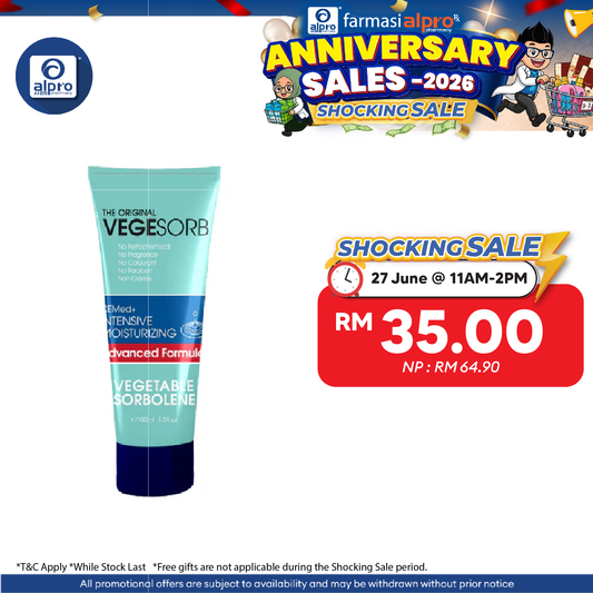 The Original Vegesorb Ce Med+ Moisturiser 100ml | For Intense Dry Skin The Original Vege