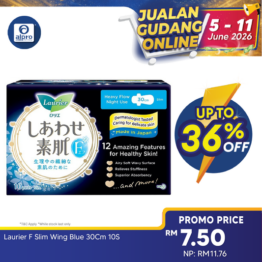 Laurier F Slim Wing 30cm 10s | Superb Absorbent Laurier