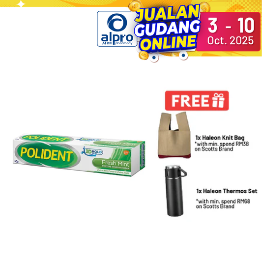 Polident Fresh Mint Denture Adhesive Cream 60g Alpro Pharmacy
