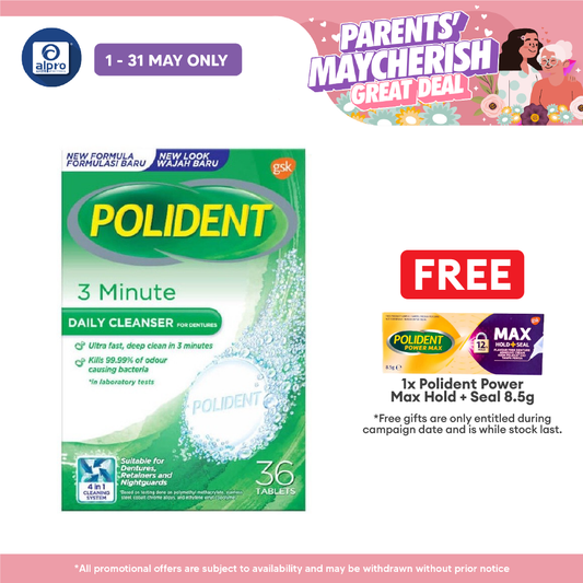 Polident Daily Cleanser For Dentures 3 Minute 36s (Promo) | Remove Plaque and Stain Polident