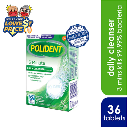 Polident Daily Cleanser For Dentures 3 Minute 36s (Promo) | Remove Plaque and Stain Polident