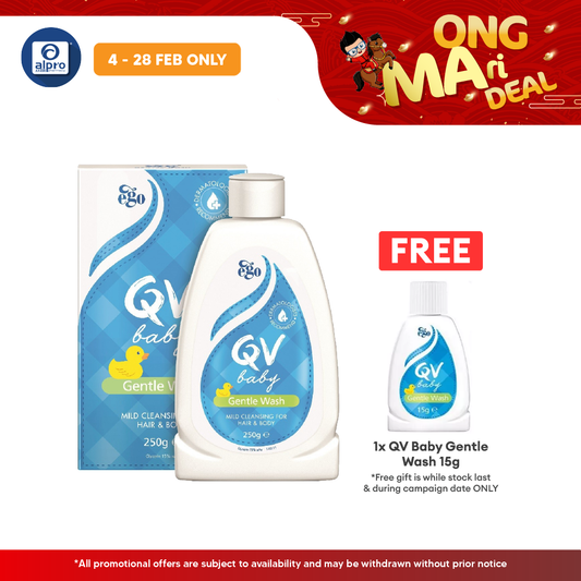 Ego Qv Baby Gentle Wash 250g | Suitable For Hair & Body Alpro Pharmacy