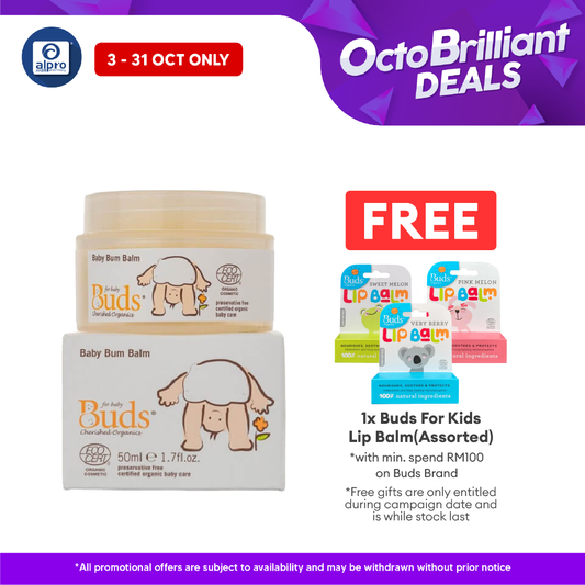 Buds Cherished Organics Baby Bum Balm 50ml | Soothe and Comfort Alpro Pharmacy