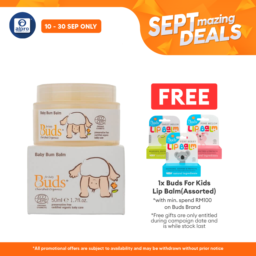 Buds Cherished Organics Baby Bum Balm 50ml | Soothe and Comfort Alpro Pharmacy