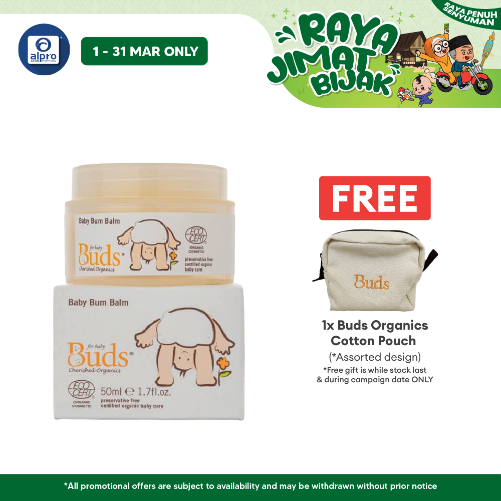 Buds Cherished Organics Baby Bum Balm 50ml | Soothe and Comfort Alpro Pharmacy