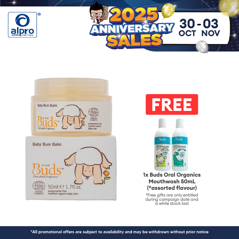 Buds Cherished Organics Baby Bum Balm 50ml | Soothe and Comfort Alpro Pharmacy