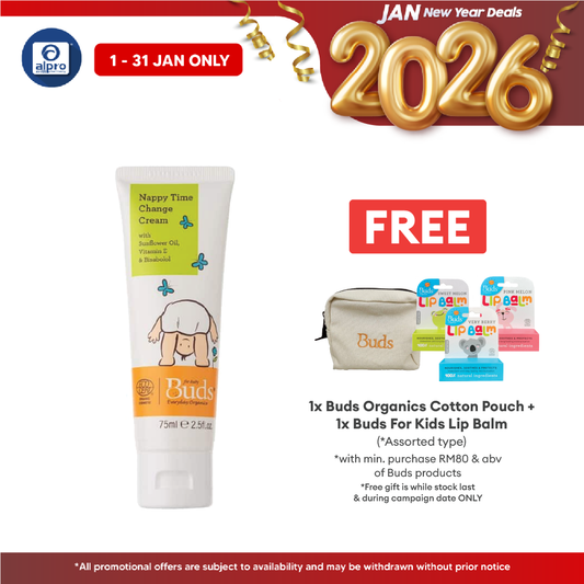 Buds Everyday Organics Nappy Time Change Cream 75ml Buds