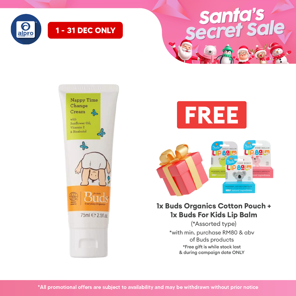 Buds Everyday Organics Nappy Time Change Cream 75ml Alpro Pharmacy