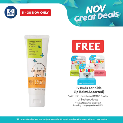 Buds Everyday Organics Nappy Time Change Cream 75ml Alpro Pharmacy