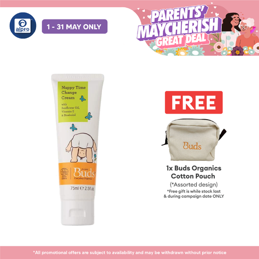 Buds Everyday Organics Nappy Time Change Cream 75ml Buds