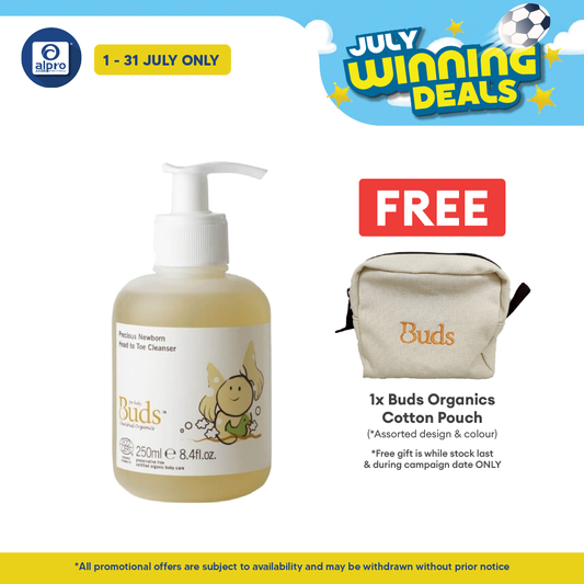 Buds Cherished Organics Precious Newborn Head toToe Cleanser 250ml | Soothe and Hydrates Buds