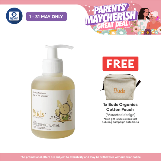 Buds Cherished Organics Precious Newborn Head toToe Cleanser 250ml | Soothe and Hydrates Buds