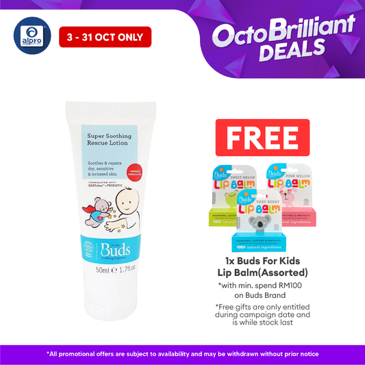 Buds Super Soothing Rescue Lotion 50ml | Treats Irritated Skin Alpro Pharmacy