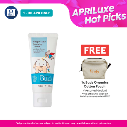 Buds Nappy Time Soothing Cream 50ml | Organic Formulation Alpro Pharmacy