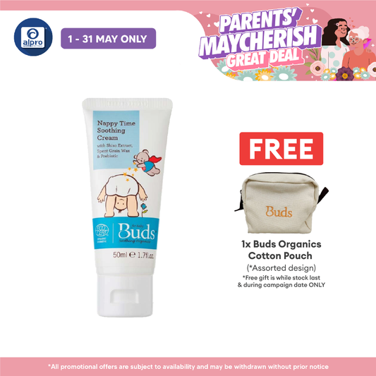 Buds Nappy Time Soothing Cream 50ml | Organic Formulation Alpro Pharmacy