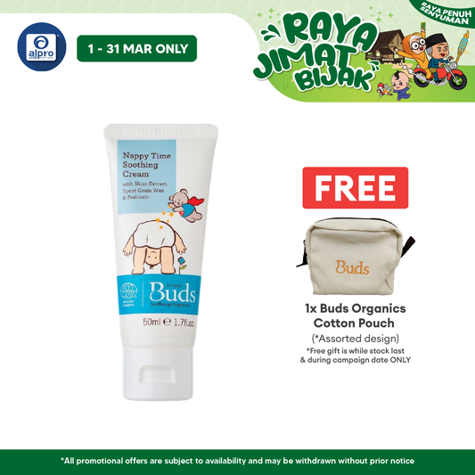 Buds Nappy Time Soothing Cream 50ml | Organic Formulation Alpro Pharmacy