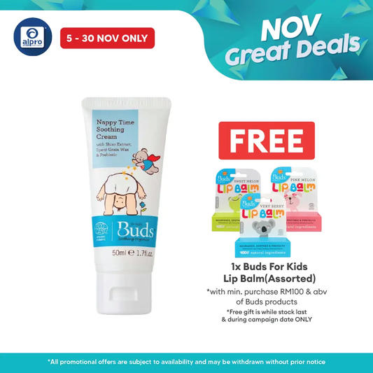 Buds Nappy Time Soothing Cream 50ml | Organic Formulation Alpro Pharmacy