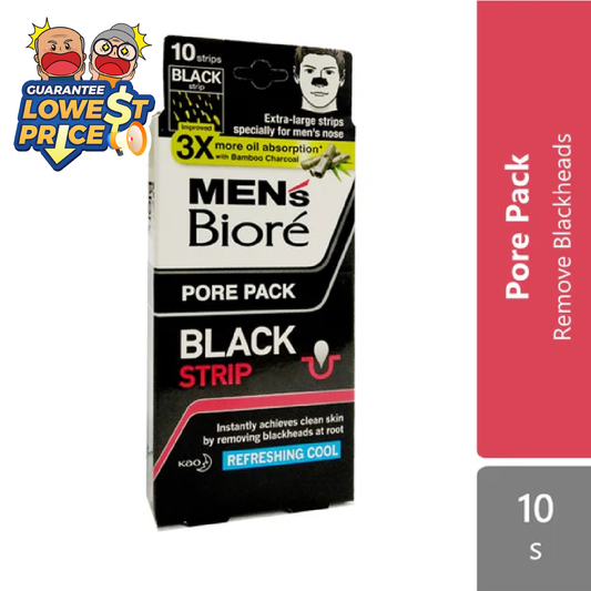 Biore Men's Pore Pack Black Strip 10s Biore