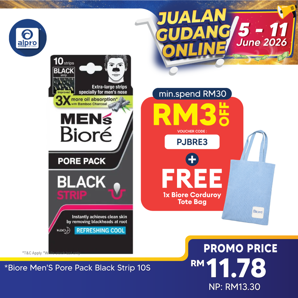Biore Men's Pore Pack Black Strip 10s Biore