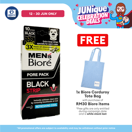 Biore Men's Pore Pack Black Strip 10s Biore