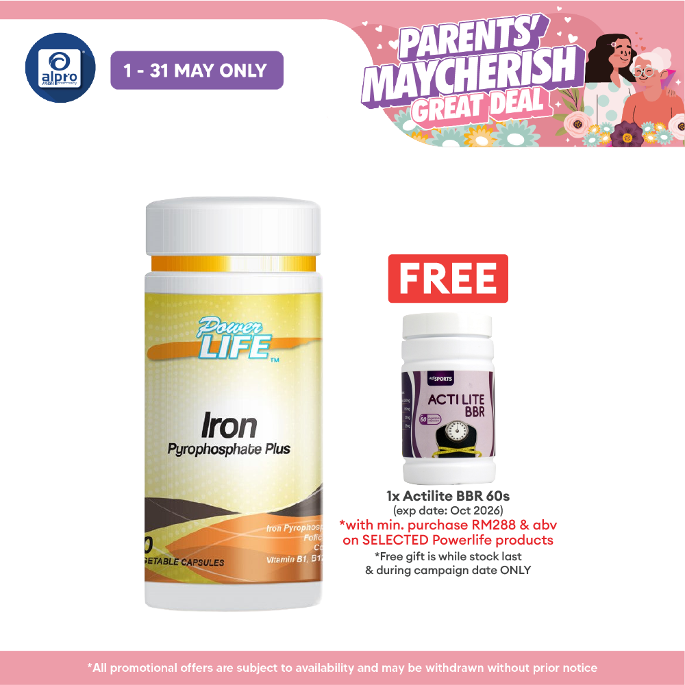 Powerlife Iron Pyrophosphate Plus 60s | Good Iron Absorption Powerlife
