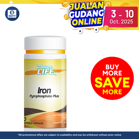 Powerlife Iron Pyrophosphate Plus 60s | Good Iron Absorption Powerlife