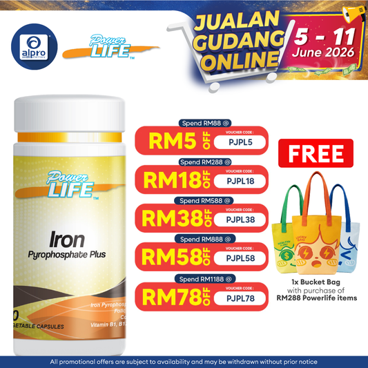 Powerlife Iron Pyrophosphate Plus 60s | Good Iron Absorption Powerlife