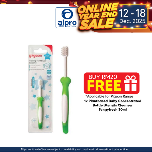 Pigeon Baby Training Toothbrush Lesson 3 12+ Months 1s Alpro Pharmacy