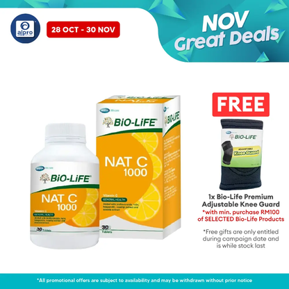 Bio-life Nat C 1000mg 30s | Reduce Risk Colds and Flu Bio-life