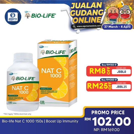 Bio-life Nat C 1000 150s | Boost Up Immunity Bio-life