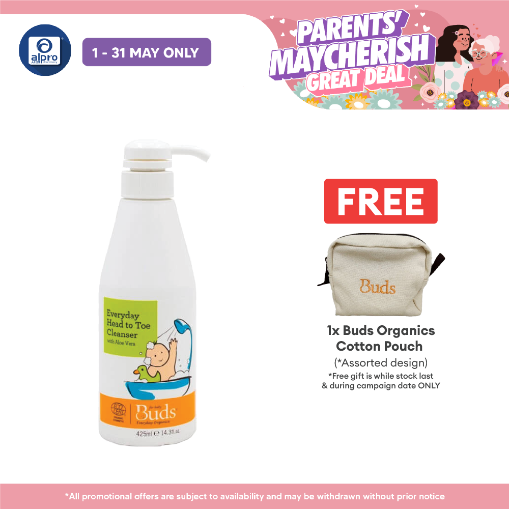 Buds Everyday Organics Head To Toe Cleanser 425ml | Soothe and Moisturize Buds