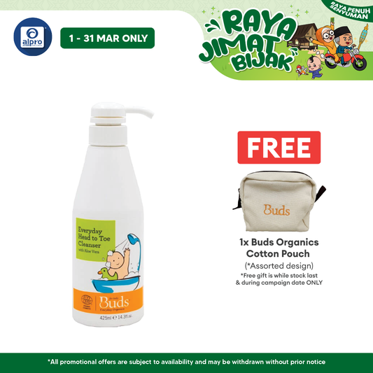 Buds Everyday Organics Head To Toe Cleanser 425ml | Soothe and Moisturize Alpro Pharmacy