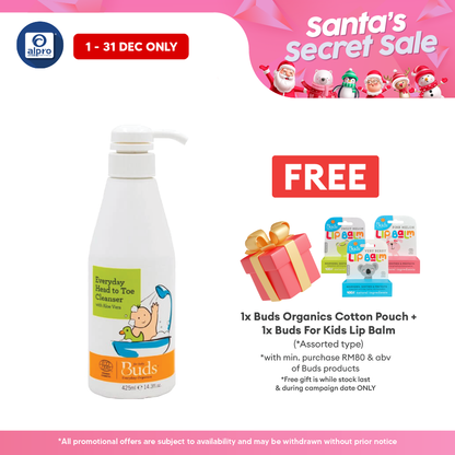 Buds Everyday Organics Head To Toe Cleanser 425ml | Soothe and Moisturize Alpro Pharmacy