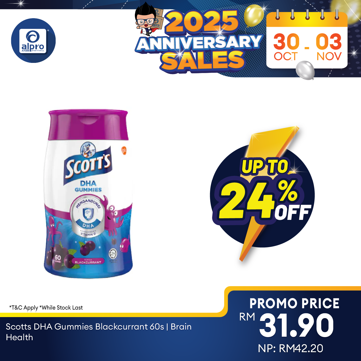 Scotts DHA Gummies Blackcurrant 60s | Brain Health Scotts