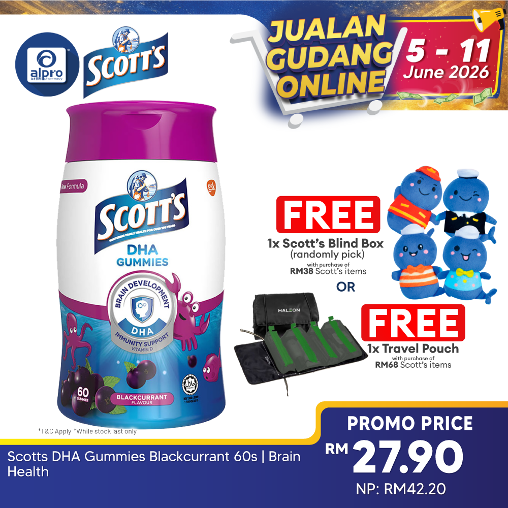 Scotts DHA Gummies Blackcurrant 60s | Brain Health Scotts