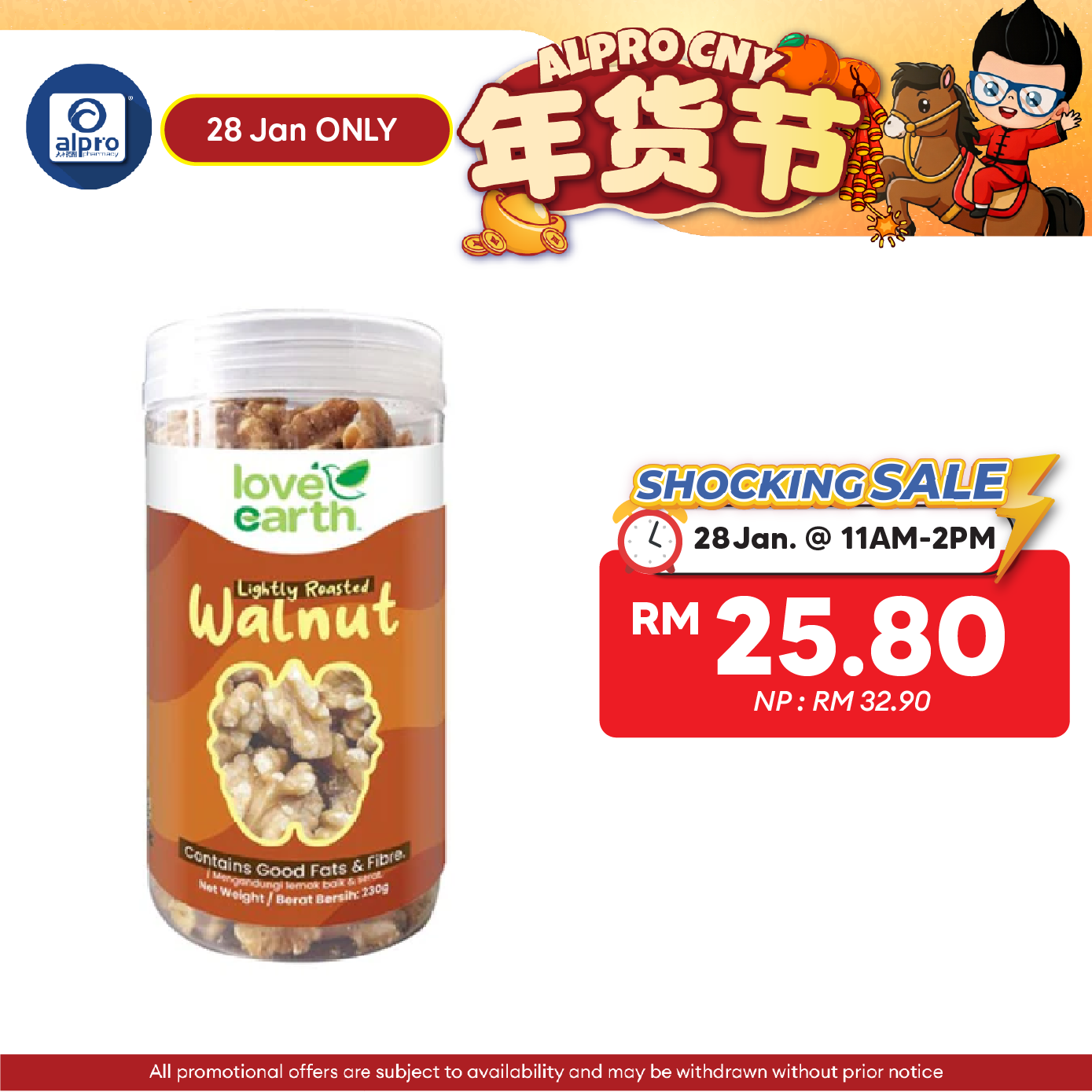 Love Earth Light Roasted Natural Walnut 230g | Brain and Energy Booster