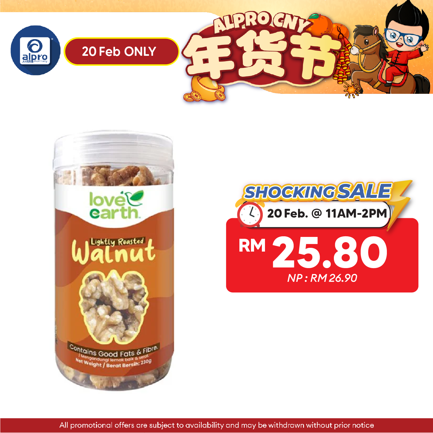 Love Earth Light Roasted Natural Walnut 230g | Brain and Energy Booster Love Earth