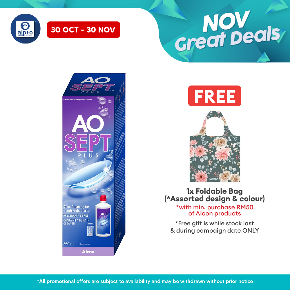 Alcon Aosept Plus 360mL | Suitable For Sensitive Eye Alcon