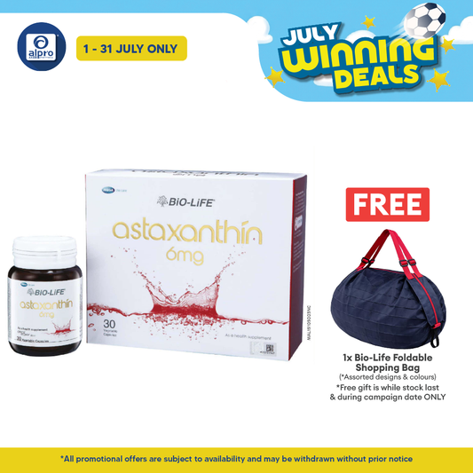 Bio-life Astaxanthin 6mg 30s | Skin Firming & Brightening Bio-life