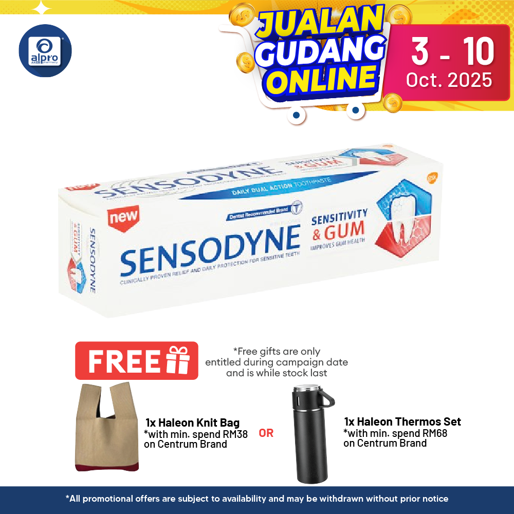 Sensodyne Sensitivity & Gum 100g | Improve Gum Health Alpro Pharmacy