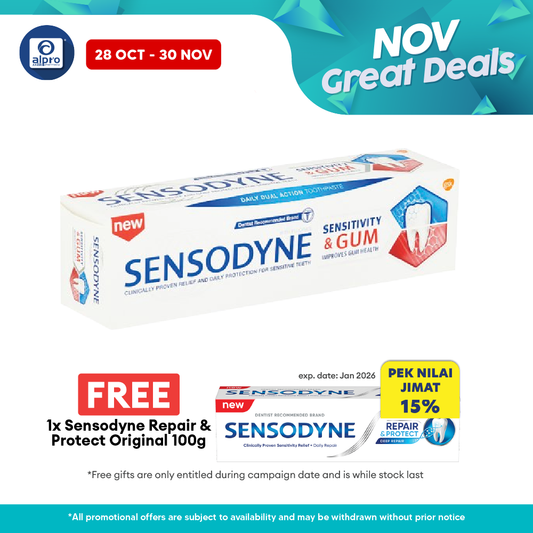 Sensodyne Sensitivity & Gum 100g | Improve Gum Health Alpro Pharmacy
